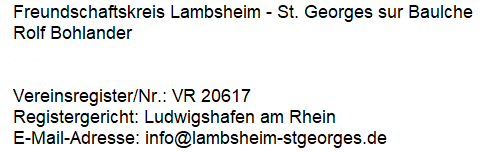 Datenschutz Freundschaftskreis Lambsheim St Georges Sur Baulche